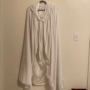 White velvet costume robe
